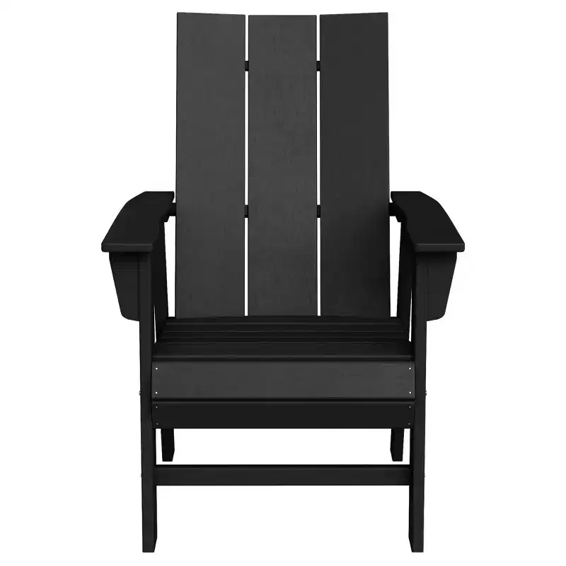 WestinTrends 5 Piece Outdoor Patio Dining Square Table and Modern Armchair Set