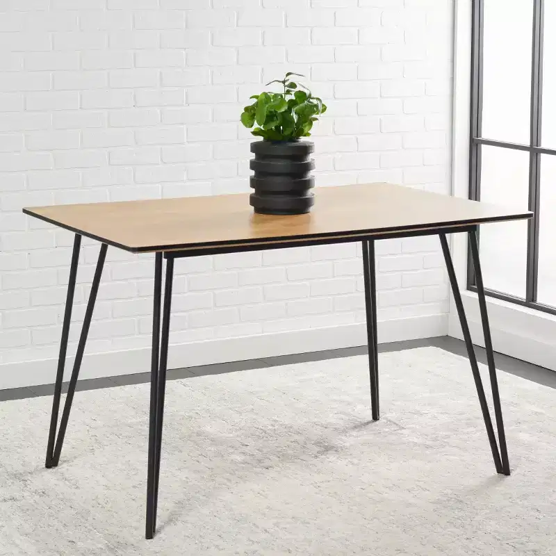Lexzandra Dining Table - DTB5805 - Natural/Black - Safavieh
