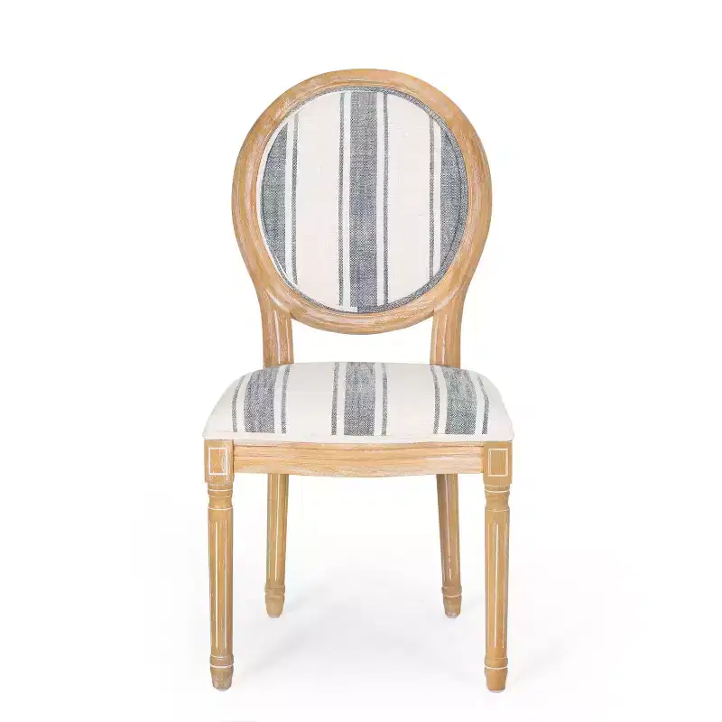 GDFStudio Newman Traditional Upholstered Rubberwood Dining Chairs (Set of 4)