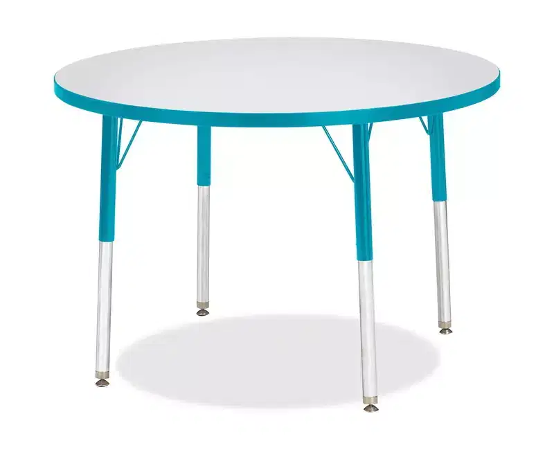 Jonti-Craft Berries Adult Height Color Edge Round Table (36 x 36) in Blue