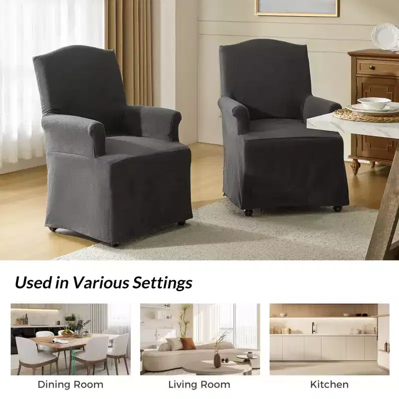 Arnold dining chair Set of 4 roll arms|ARTFUL LIVING DESIGN