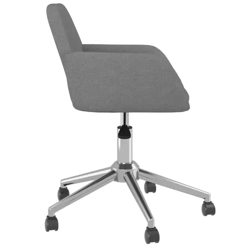 vidaXL Swivel Dining Chairs 2 pcs Light Gray Fabric