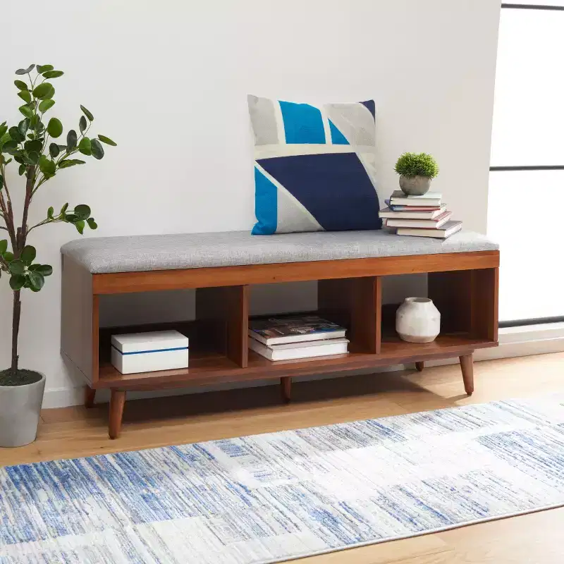 Cricket Open Shelf Bench With Cushion - BCH5000 - Safavieh
