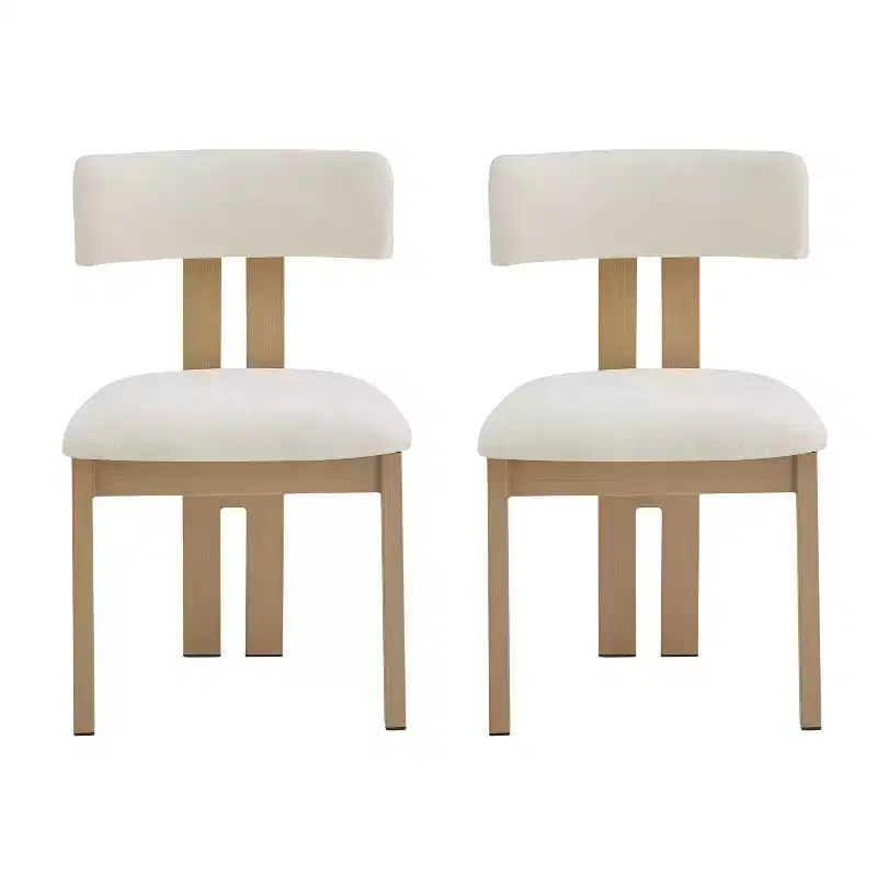 Christopher Knight Home Astura Iron Frame Upholstered Dining Chairs (Set of 2)