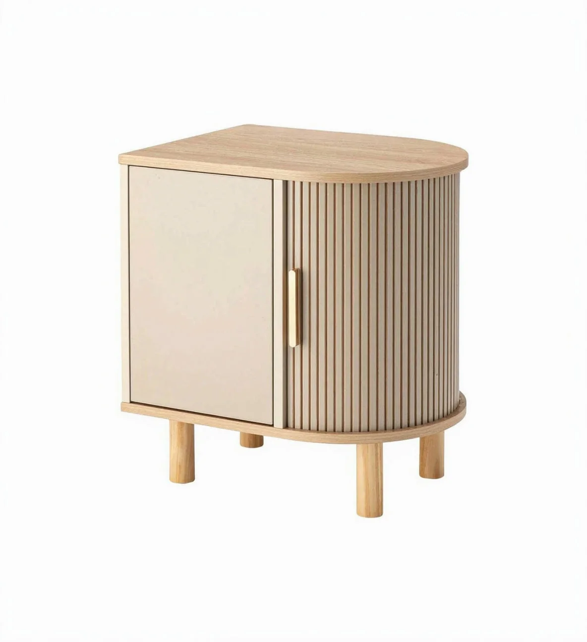 Beige Side Storage Cabinet