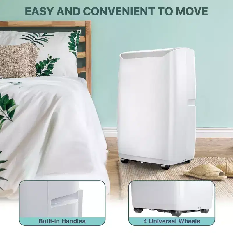 14000Btu Portable Air Conditioner Cools Up to 750 Sq.Ft, Portable AC Unit with Dehumidifier