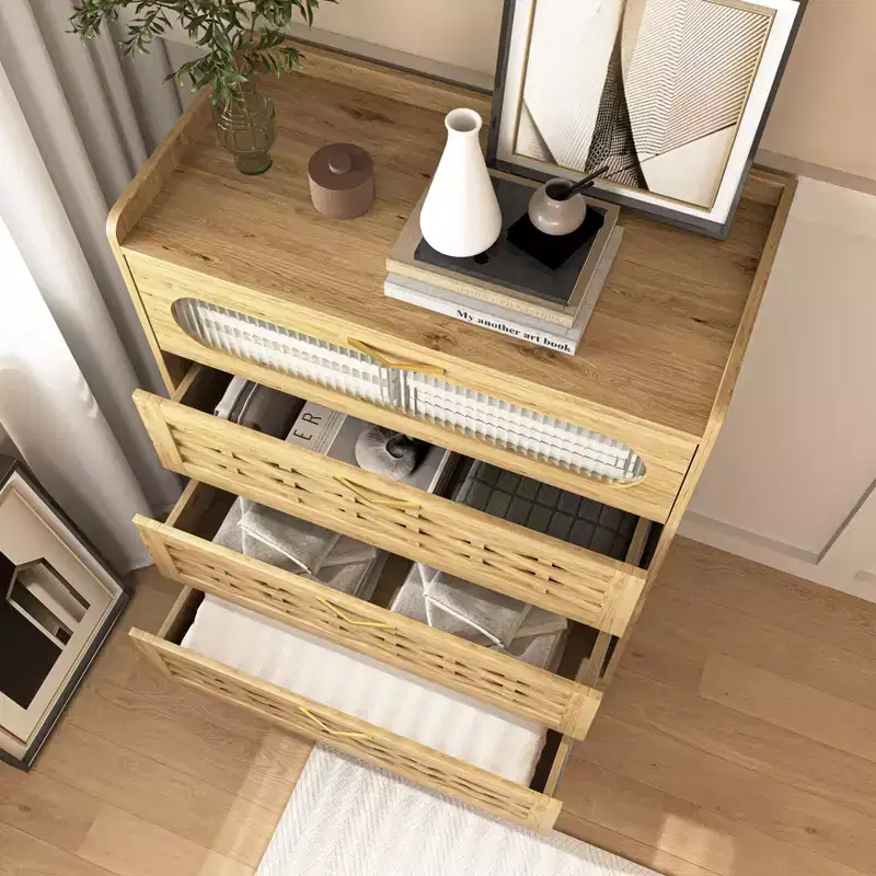 6-Drawer Wood Dresser – Storage Organizer for Nursery, Bedroom & Living Room, Natural