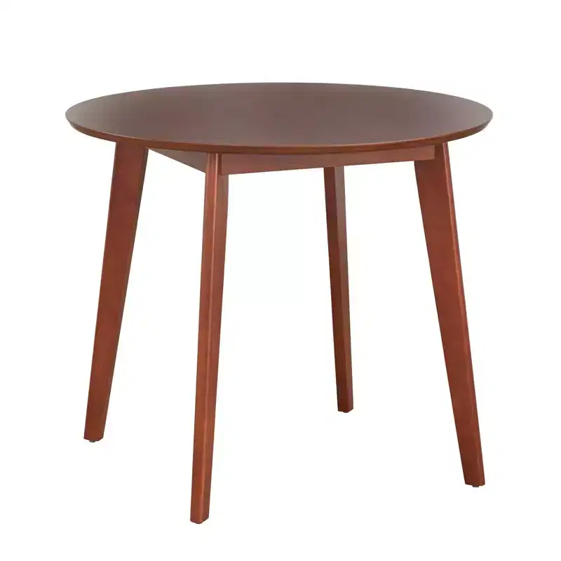 Buylateral Tania Mid Century Modern 35.5" Round Dining Table Walnut