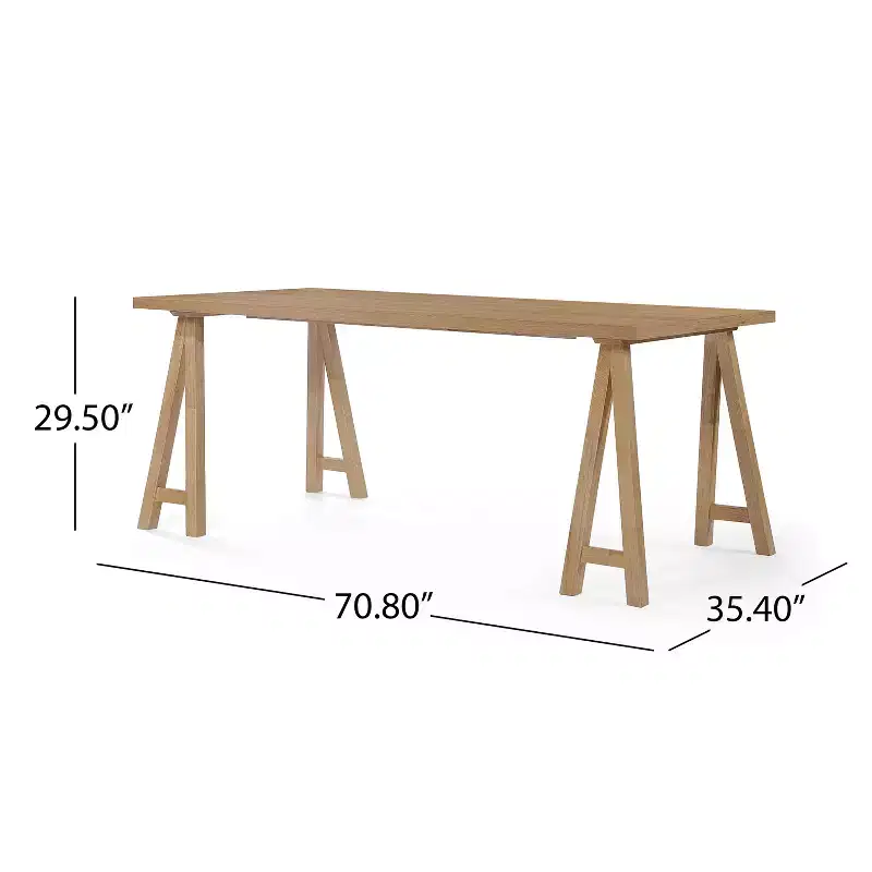 GDFStudio Alexis Mid Century Modern 7 Piece Fabric and Upholstered Rubberwood Dining Set