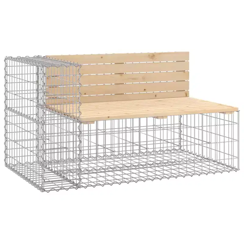 Garden Bench Natural Solid pine wood Medium Durable