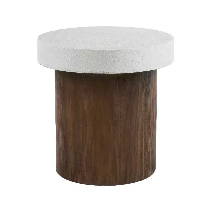 White Irregular MGO Side Table – 1 Piece, Indoor/Outdoor