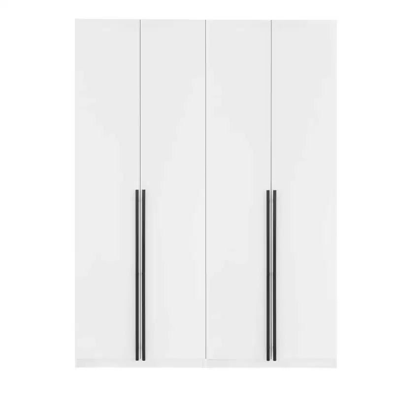 Manhattan Comfort Set of 2 Lee 2 Door and 4 Shelf Wardrobe Closets