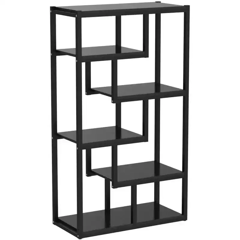 Tribesigns 69 6-Tier Bookshelf, Vintage Storage Display Staggered Bookcase