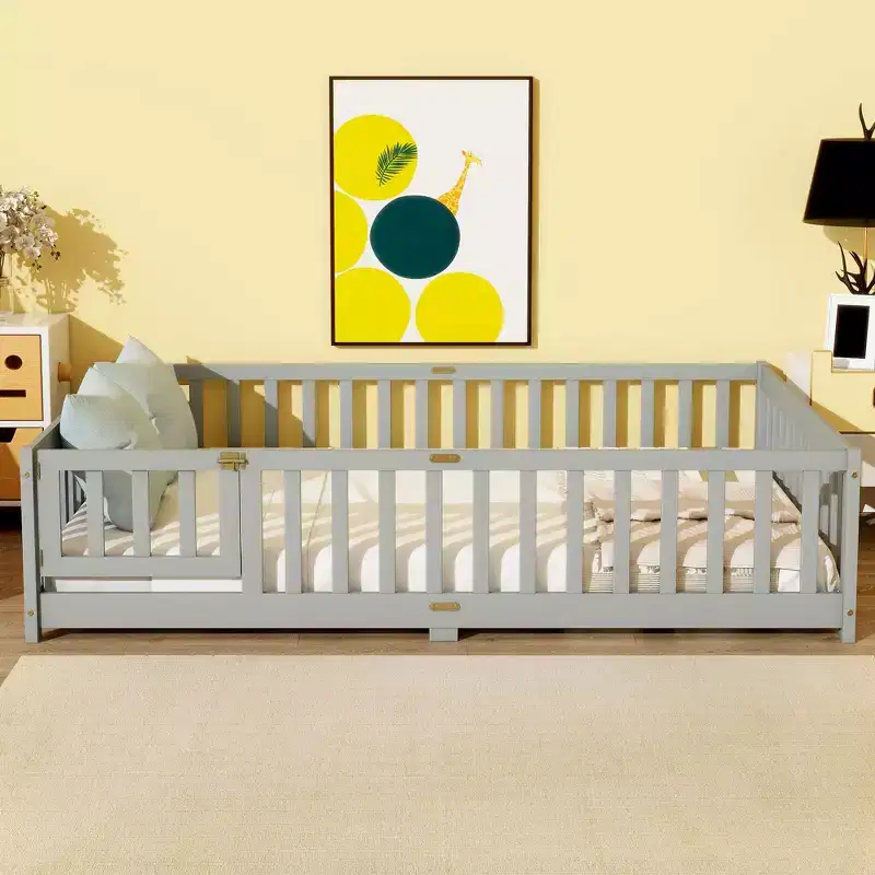 King Bed Frame, Noise-Free, No Box Spring Needed, Heavy-Duty Metal