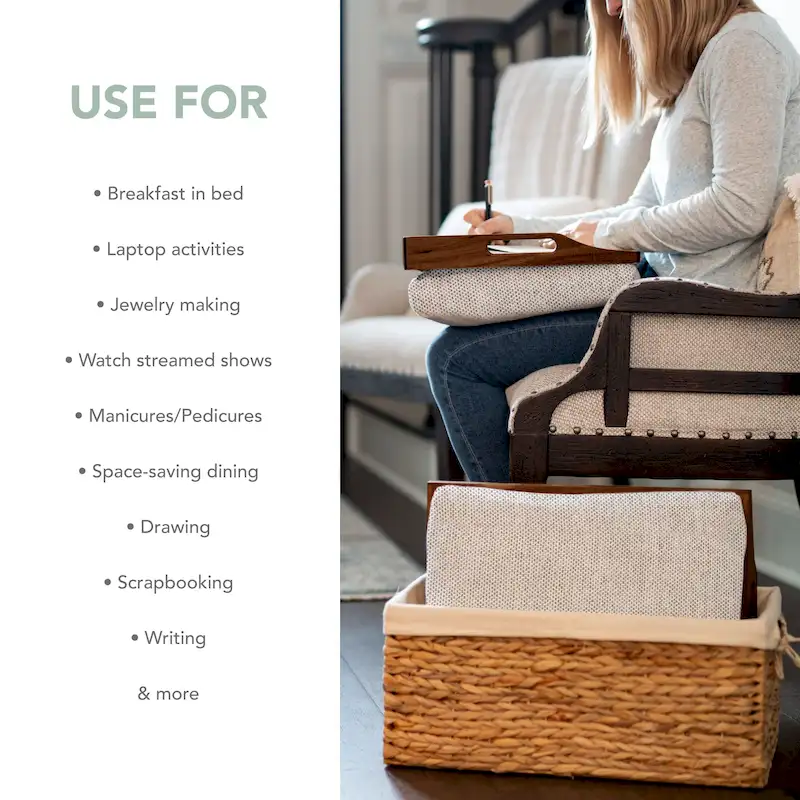 Rossie Home Basket Set with 2 Lap Trays
