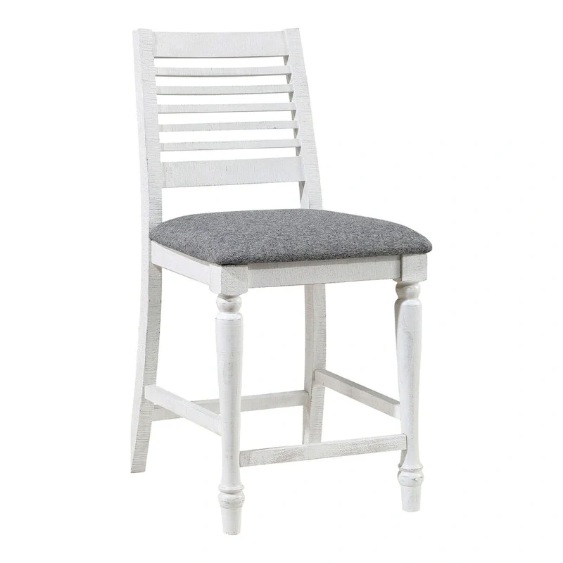 Ionessa Farmhouse Antique White Wood 5-Piece Counter Height Dining Set by Furniture of America
