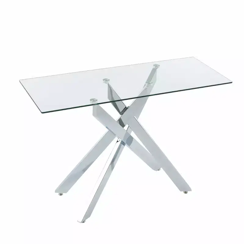 Probe Hues 45.3 Inch Glass Top Coffee Table