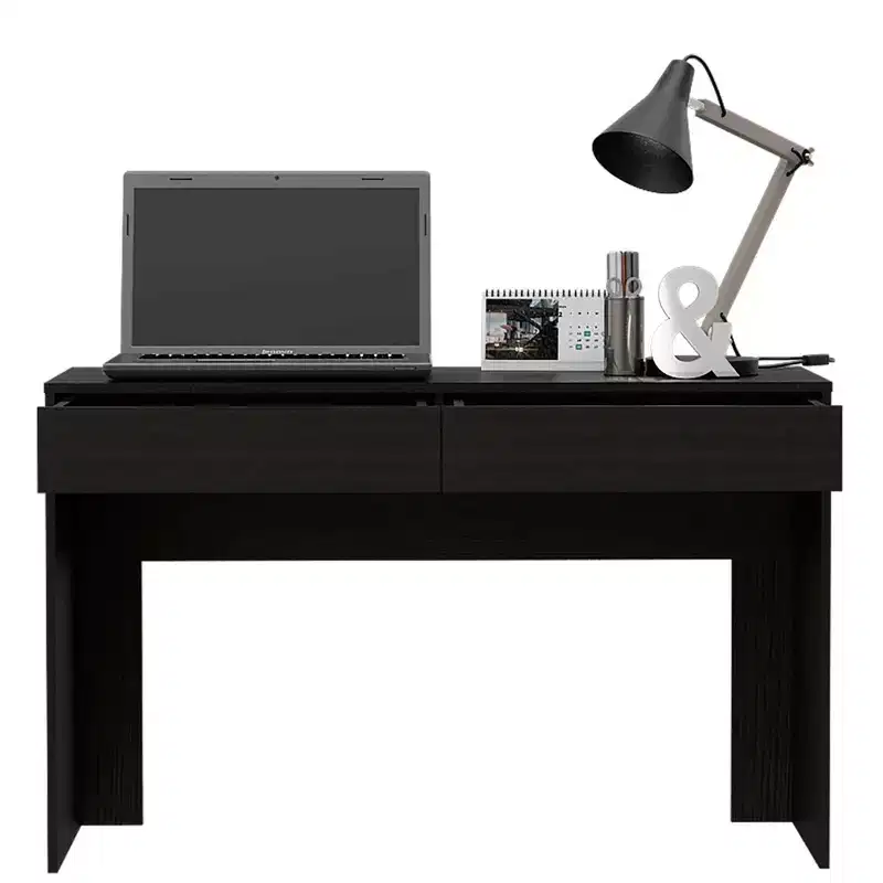 Suncheon Computer Desk Black - Boahaus: Modern Office Desk with Scratch-Resistant Wood Laminate, All Purpose Drawer