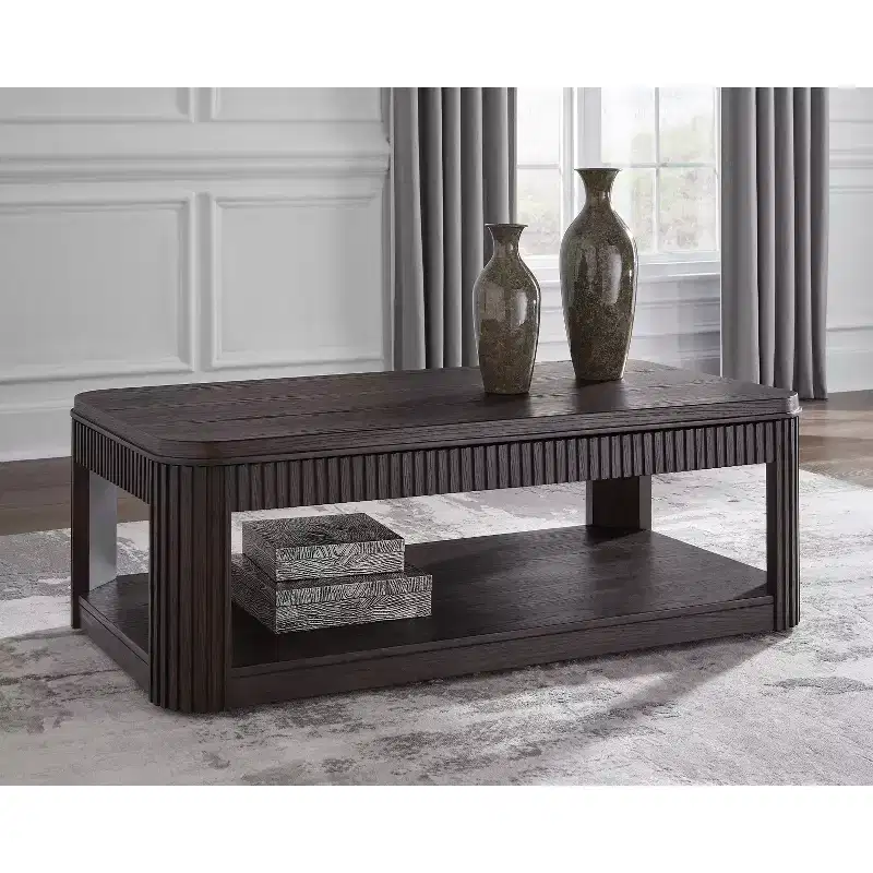 Hardwood Lift-Top Coffee Table with Casters 17''H x 48''W x 25.88''D