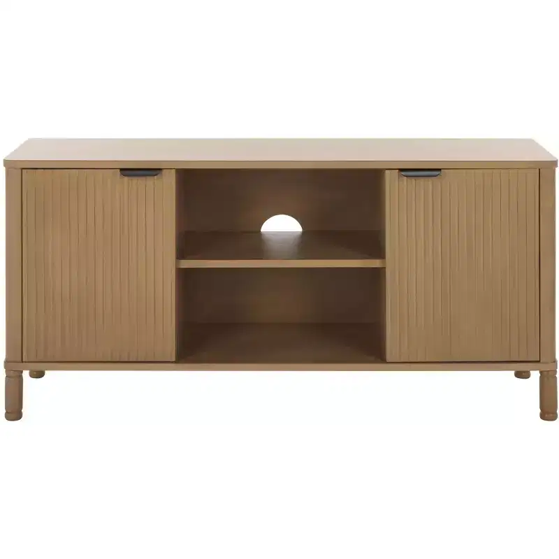 2-Door TV Stand | Desert Brown / Matte Black / Natural | Fits up to 43