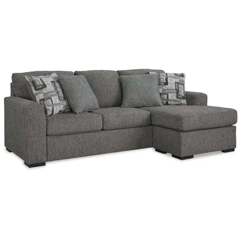 Pewter Sofa Chaise - 101W x 63D x 40H