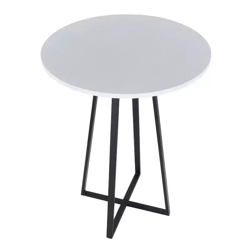 LumiSource Cosmo MDF Counter Table Black Metal/White