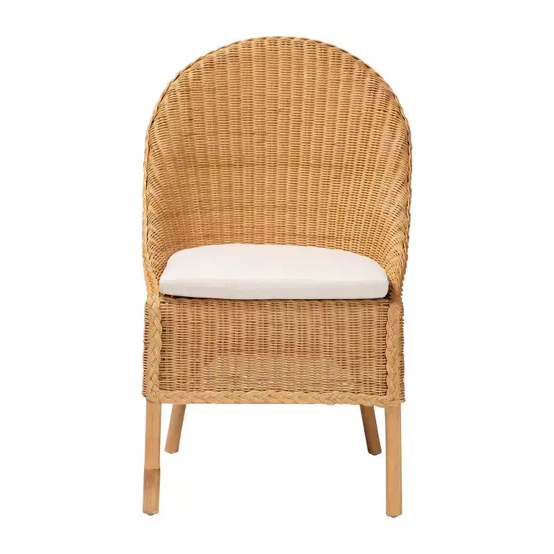 bali & pari Camelia Rattan Dining Chair Light Honey