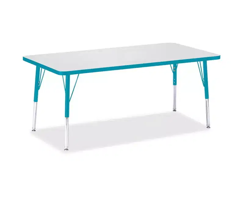 Jonti-Craft Berries Elementary Height Color Edge Rectangle Table 30 x 60 in Blue