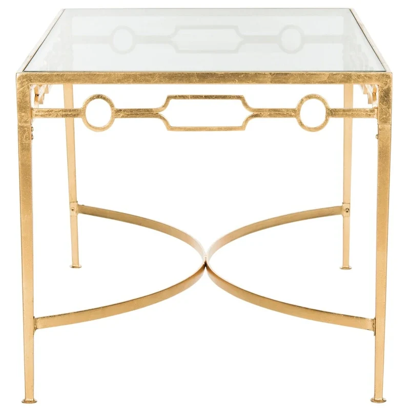 SAFAVIEH Mihaiela Gold Leaf Retro Coffee Table - 41Wx24Dx22H
