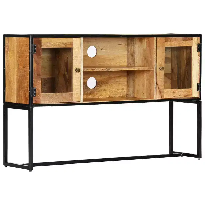 vidaXL TV Cabinet Varied Solid reclaimed wood, powder-coated steel