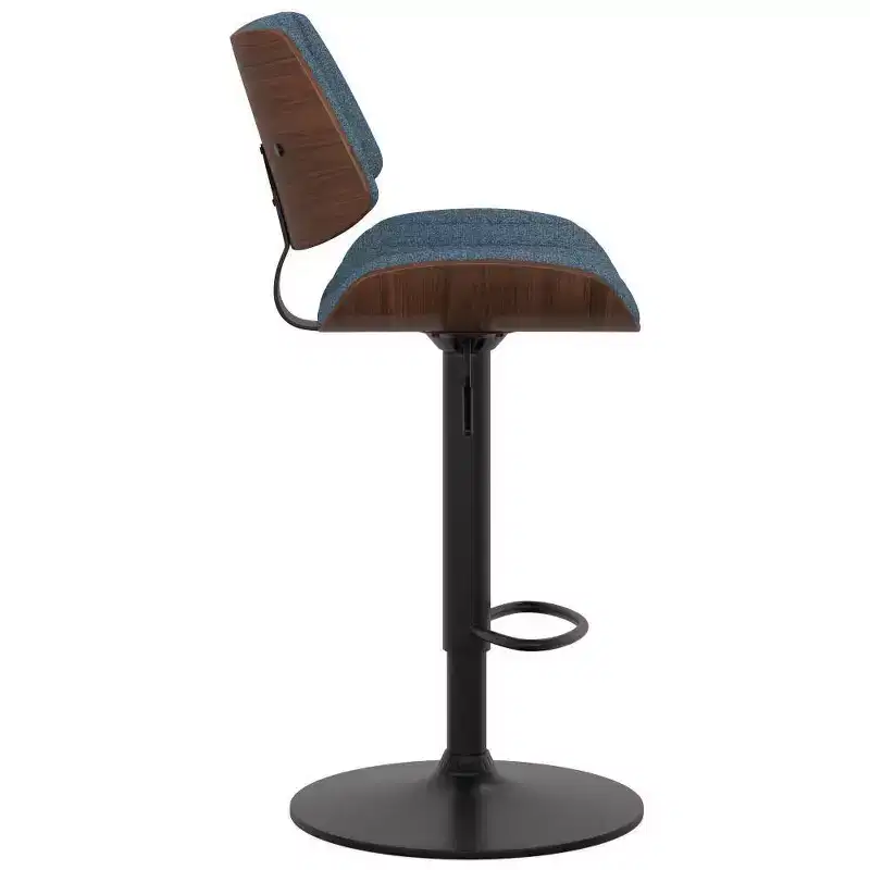 Adjustable Counter Height Swivel Bar Stool, Metal Frame, Foam Seat, Armless, Mid Back – Seat Height 25