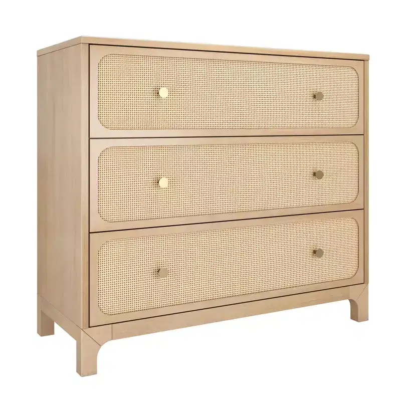 Elio/Rattan 3 Drawer Dresser