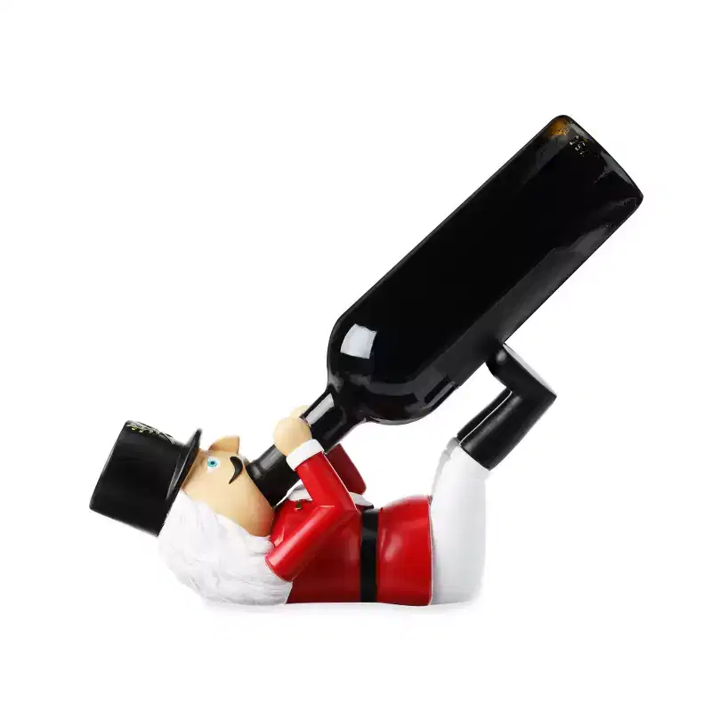 True Nutcracker Polyresin Wine Bottle Holder, Holiday Wine Holder, Christmas Gifts for Wine Lovers, Secret Santa Gifts, Kitchen & Home Bar Decor