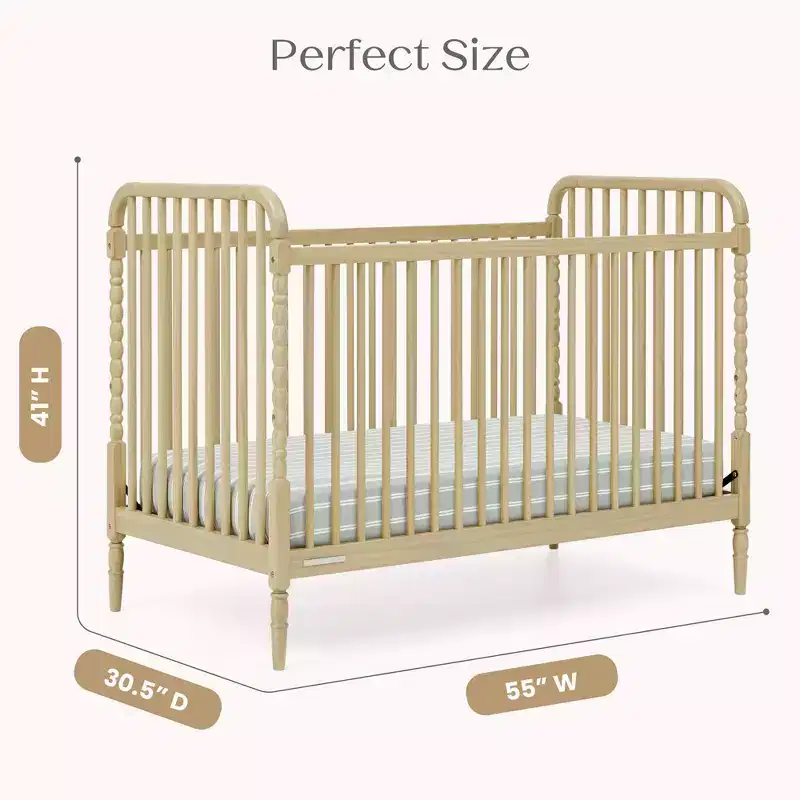 Wood 4-in-1 Convertible Baby Crib 55''W x 30.5''D x 41''H