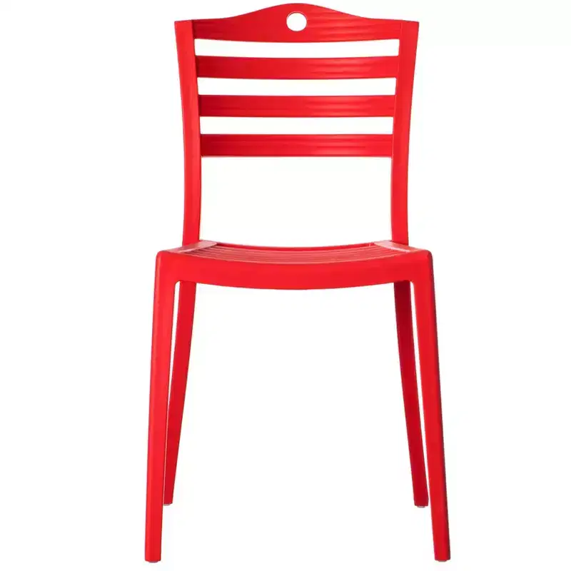 Modern Plastic Dining Chair with Ladderback Design