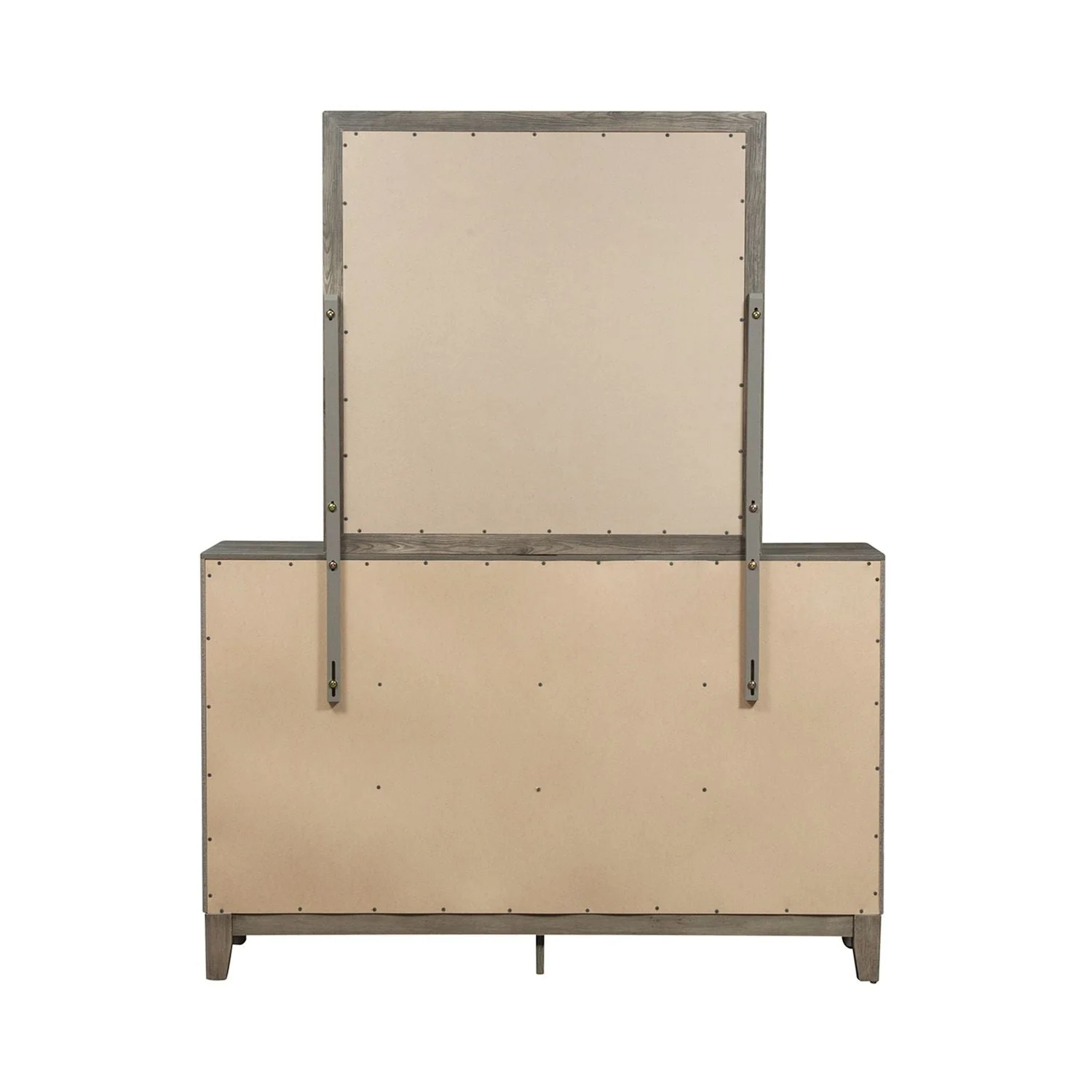 Dresser & Mirror - Light Brown — A natural feeling created by the living space as well as the furnishings that attribute to it