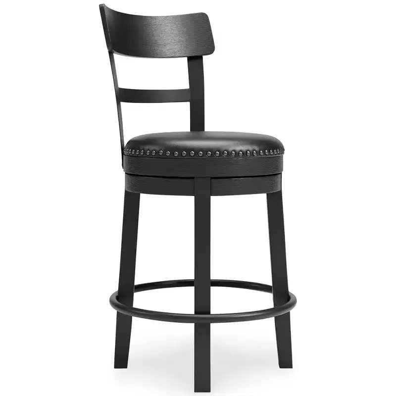 Signature Design by Ashley Casual Valebeck Counter Height Barstool, Black