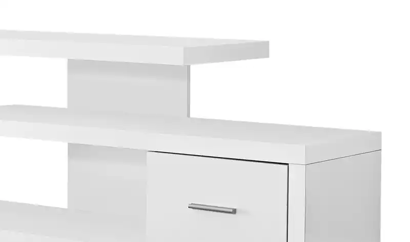 60 Modern TV Stand with Storage and Cable Management for TVs up to 65- White