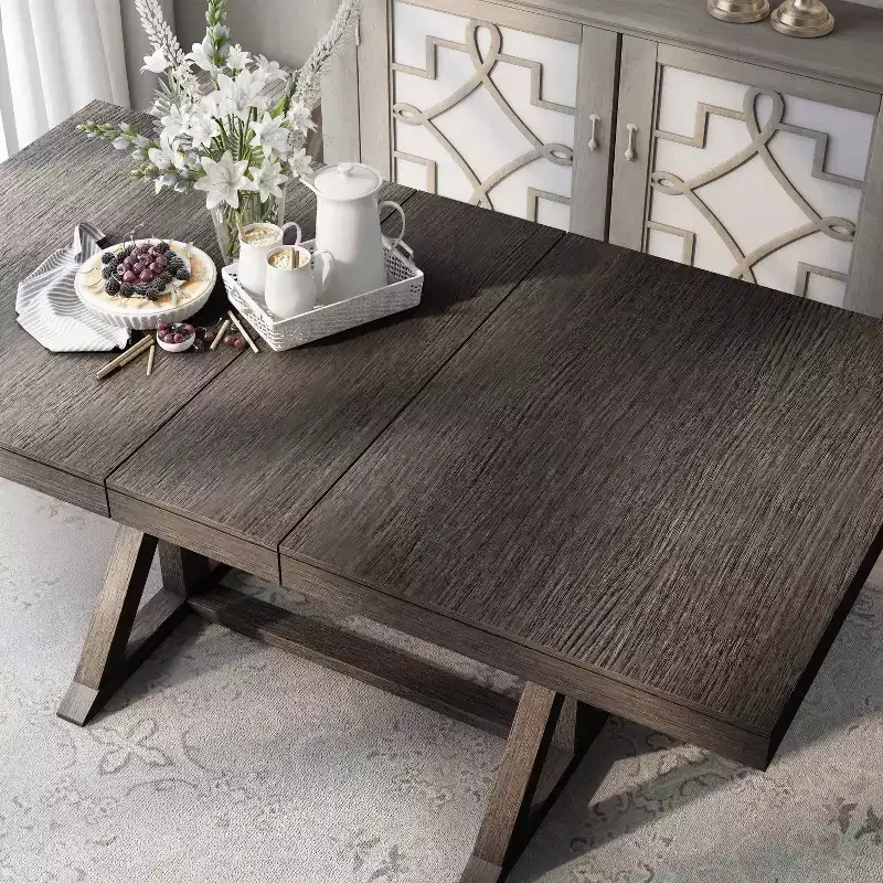 78" Rawlins Extendable Dining Table with Trestle Base - HOMES: Inside + Out