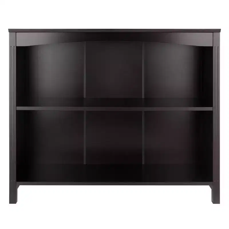 30 x 37.01 Terrace 3 Tier Bookshelf Espresso Brown - Winsome: MDF Composite, Metal Hardware