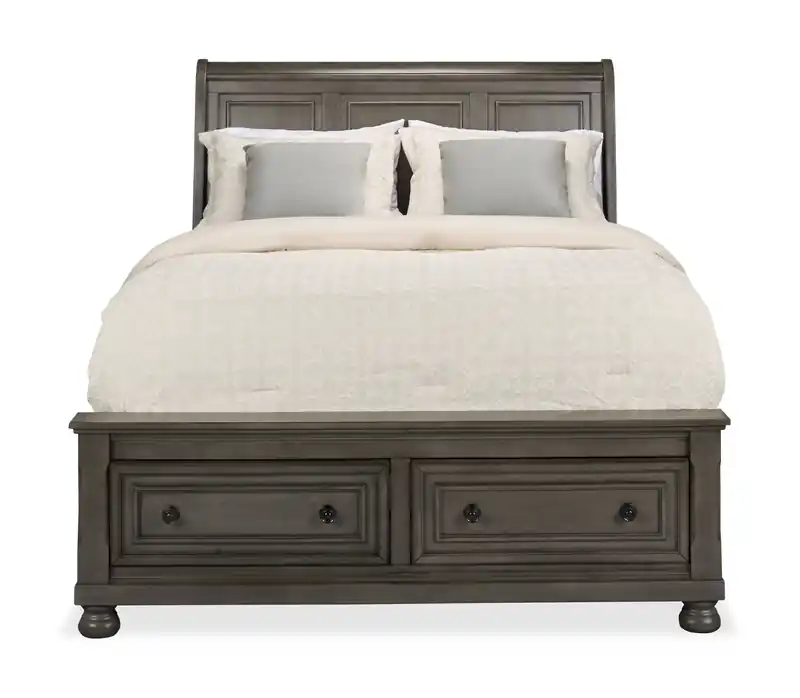 Platform Storage Bed with Headboard & Frame