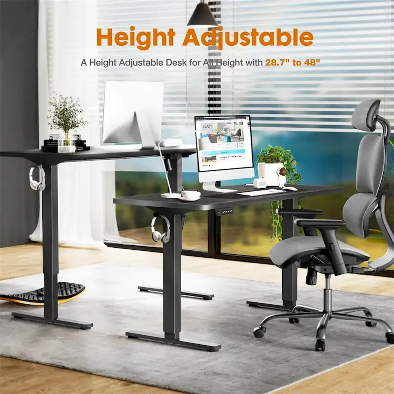 Height Adjustable Standing Desk with Electric Motor