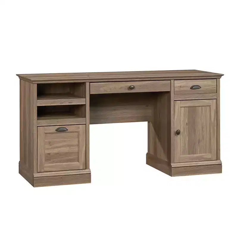 3-Drawer Executive Desk MDF Paper Veneer with File Drawer