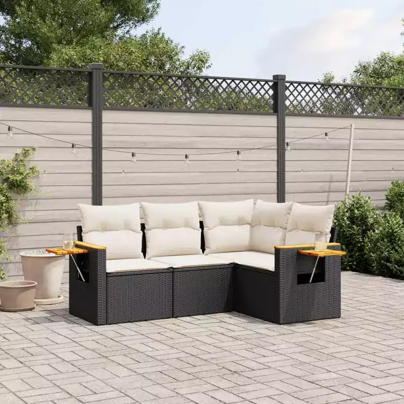 vidaXL Modular Garden Sofa Set with Cushions and Storage - Multiple Colors Available