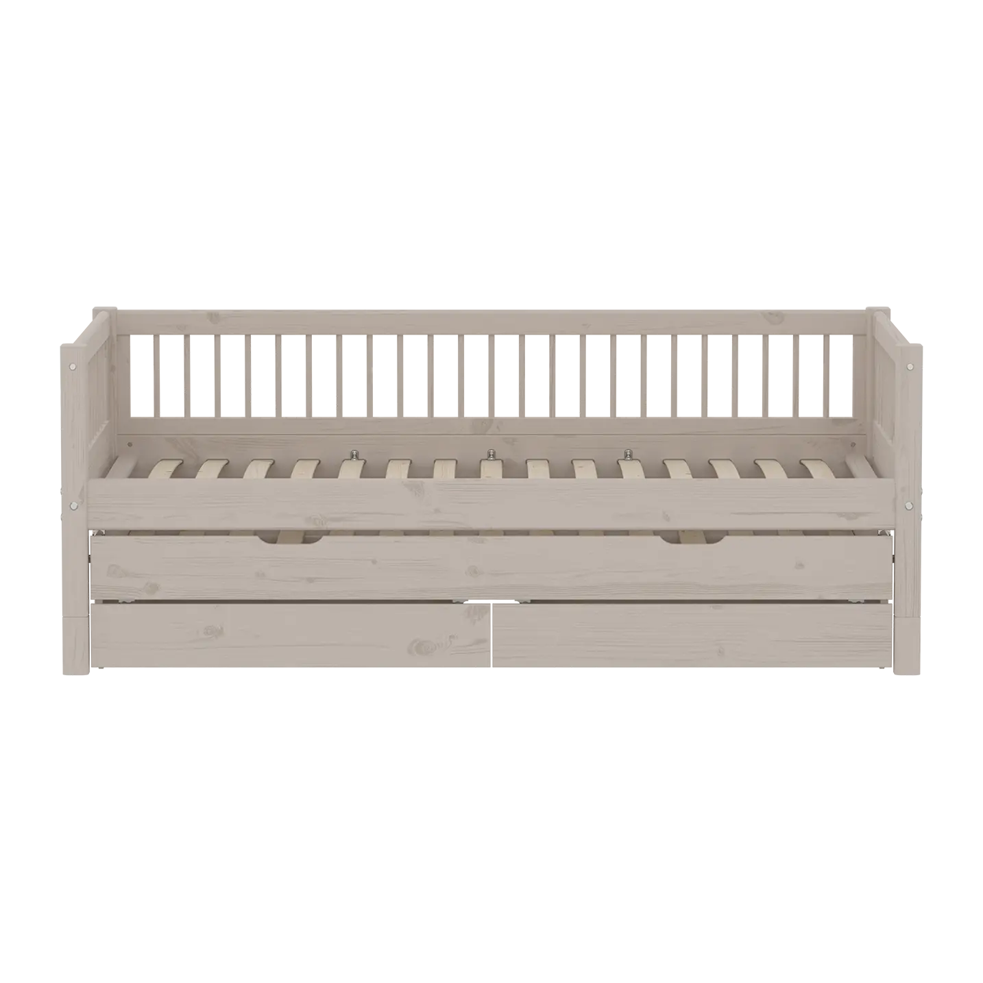 Single Bed with Guest Bed, Storage, 90x200 cm, Grey