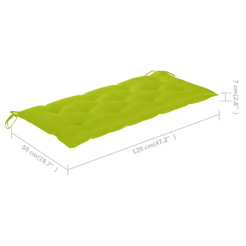 Patio Bench Bright Green Solid Acacia Wood 47.2 inches Durable