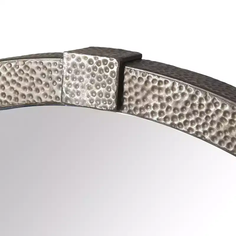 Shailene Metal Round Mirror - CMI4000 - Silver - Safavieh Couture