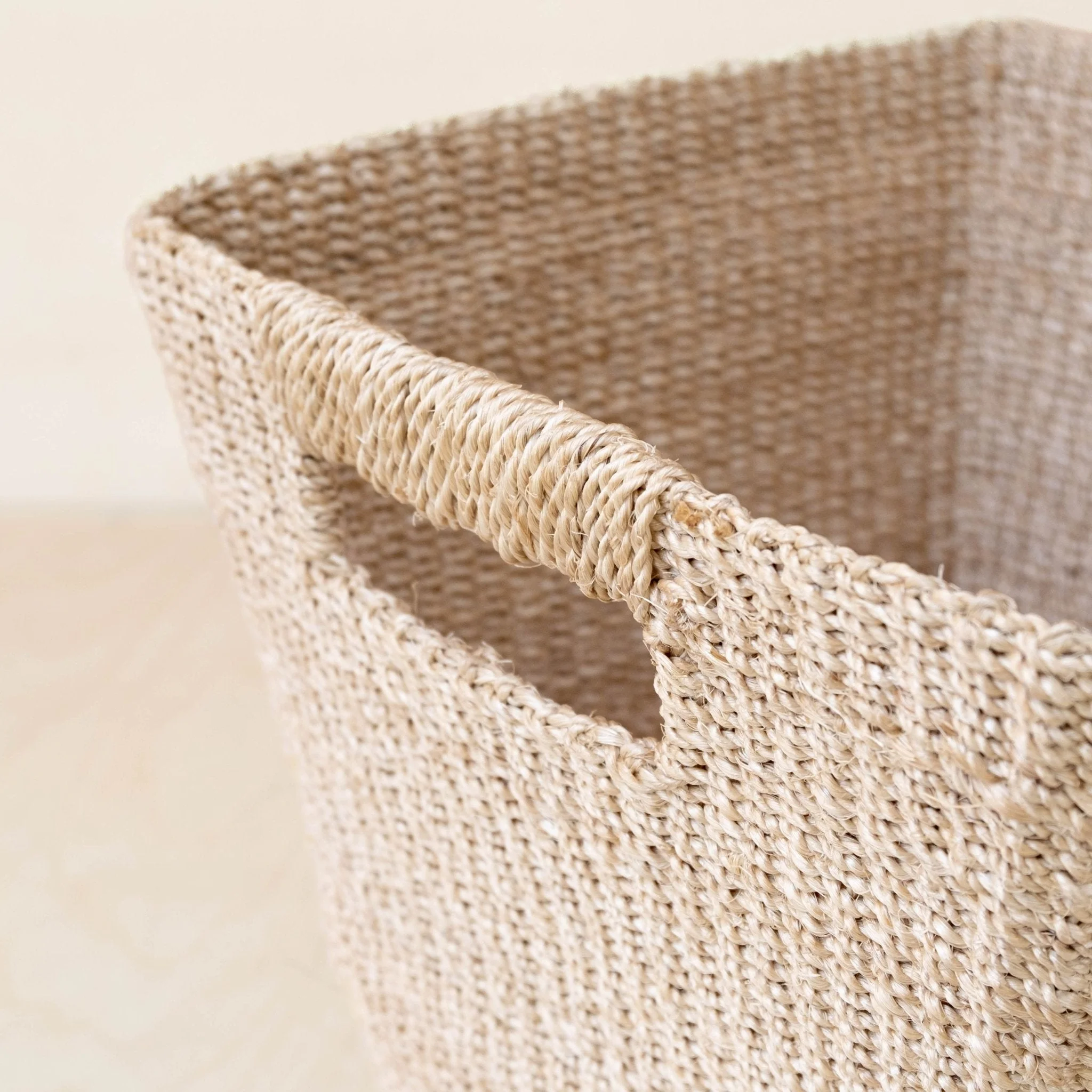 Natural Tapered Square Basket - Floor Basket