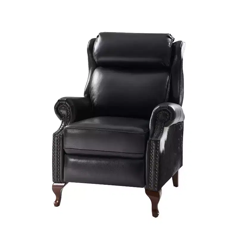 Gianpiero Genuine Leather Manual Recliner|HULALA HOME