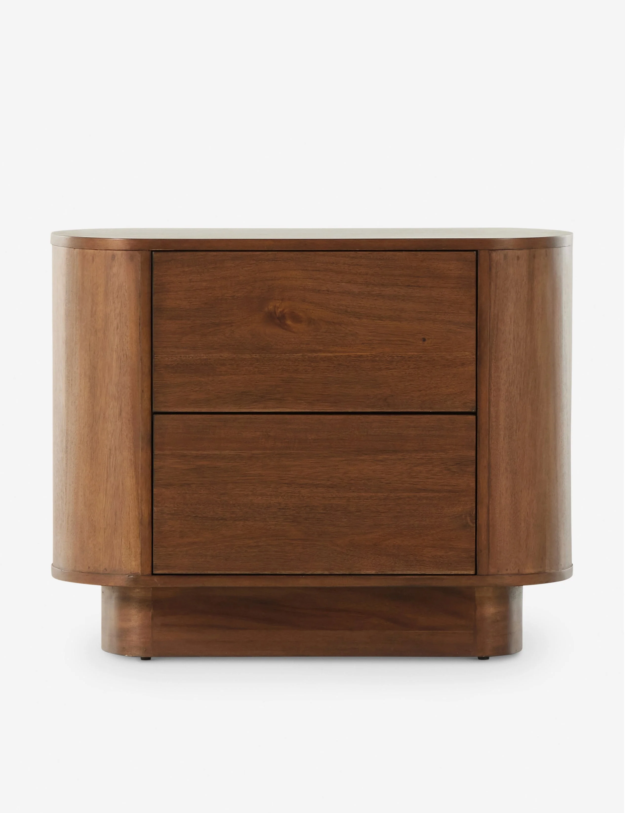 Nightstand The soft lines of the nightstand offer a sk design with a gently rounded profile that feels sculptural yet grounded. This modern
